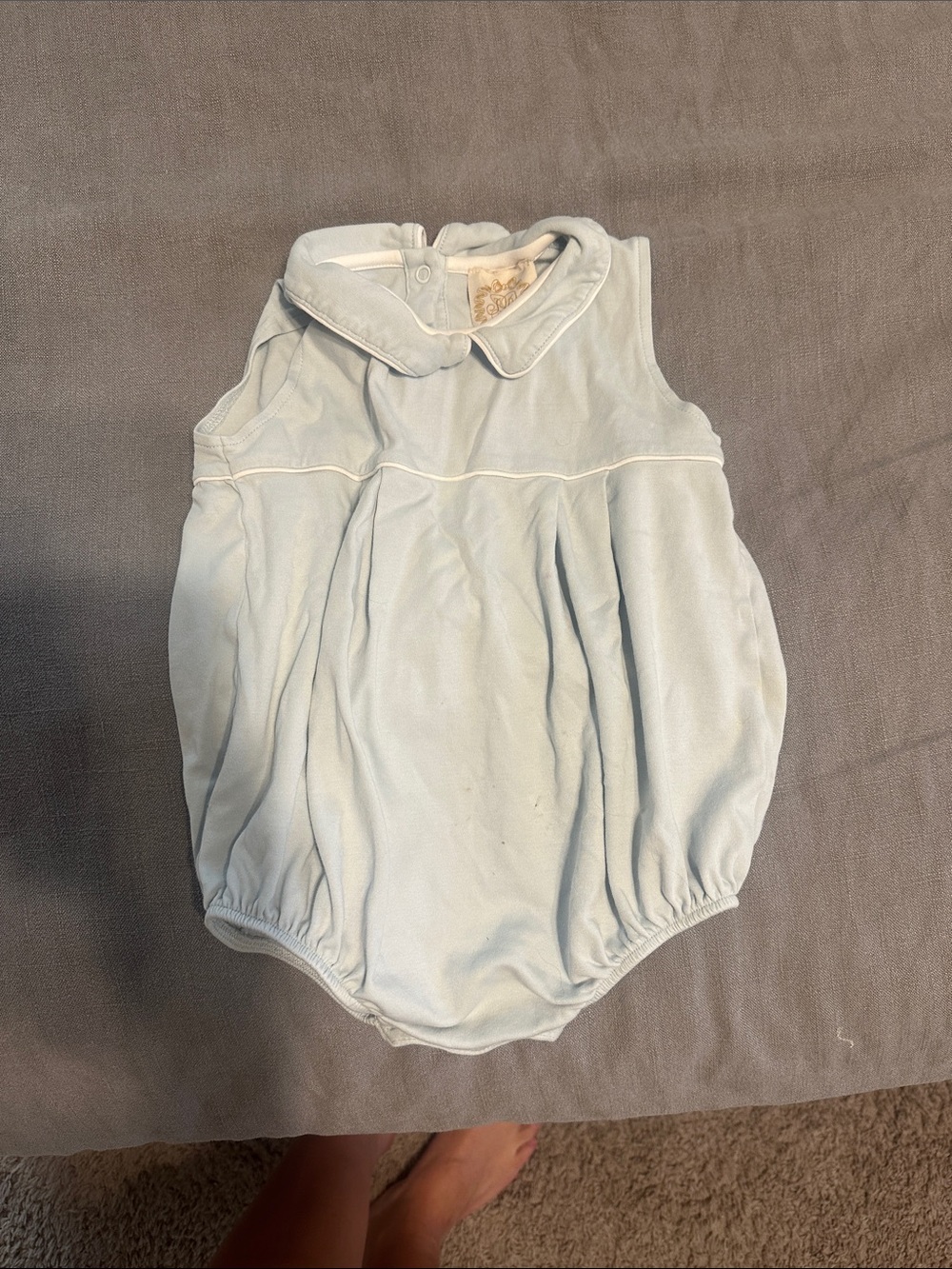 Beaufort bonnet company Light Blue Baby onesie